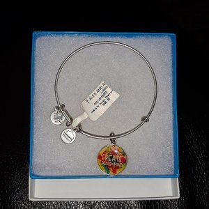 Alex and Ani Create Peace Of Mind Silver tone Bangle